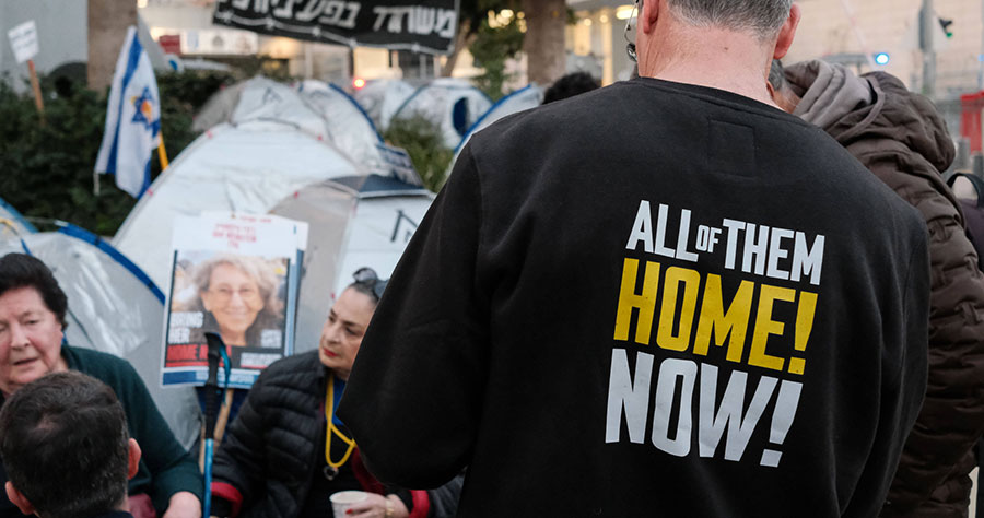 11 March 2025, Tel Aviv, families and supporters of 59 remaining Israeli hostages