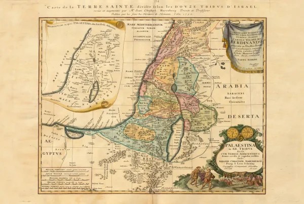 1750 map of Palestine published by Homannsche Erben