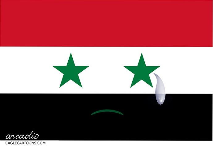 Cartoon Mourning Syria