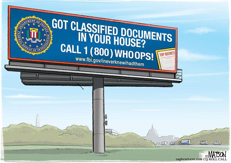 Cartoon FBI Classified Docs