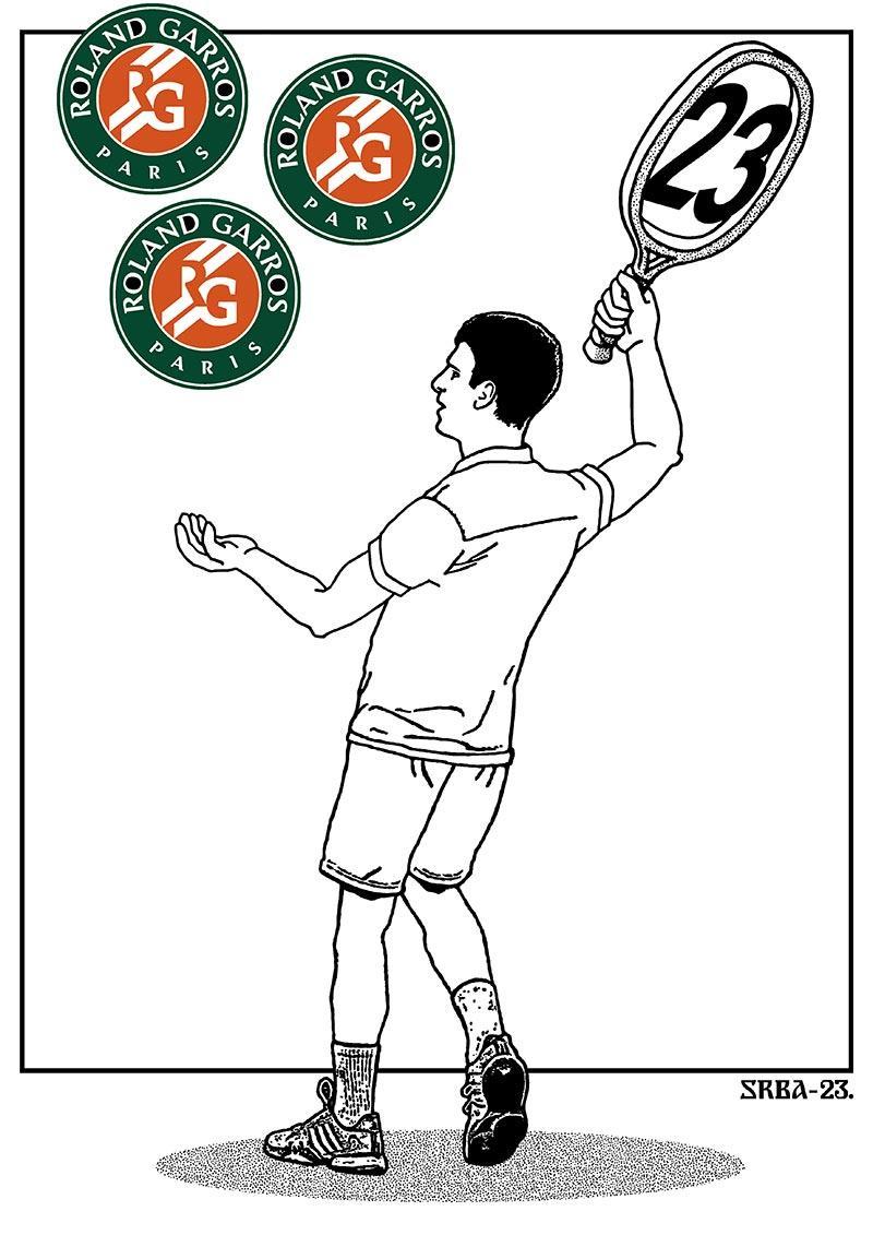 Cartoon Djokovic
