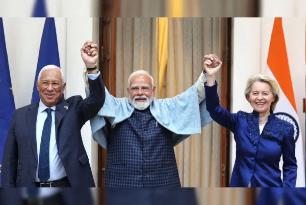 Modi meets with Santos da Costa and von der Leyen