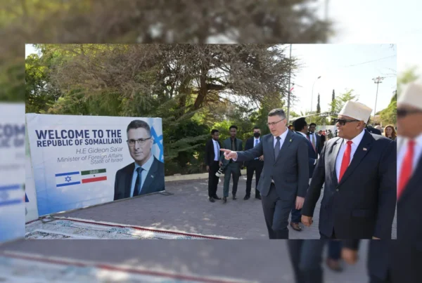 Israeli Foreign Minister Saar and Somaliland President Abdirahman Mohamed Abdullahi