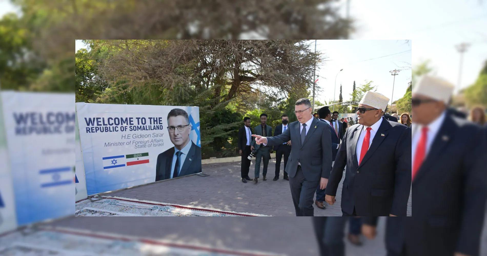 Israeli Foreign Minister Saar and Somaliland President Abdirahman Mohamed Abdullahi