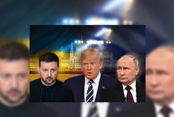 Photomontage Selensky, Trump, Putin
