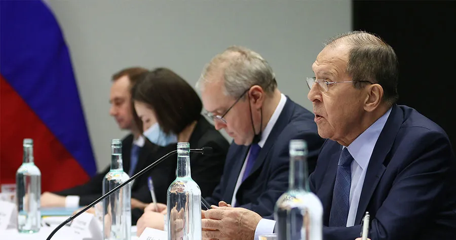 Sergei Lavrov with US Secretary of State Blinken