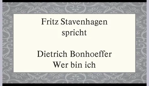Bonhoeffer: Wer bin ich